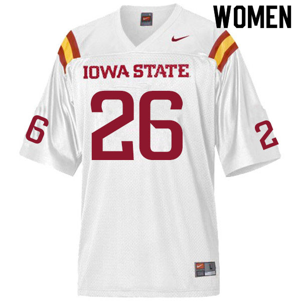 Women #26 Micheal Tweten Iowa State Cyclones College Football Jerseys Sale-White - Click Image to Close